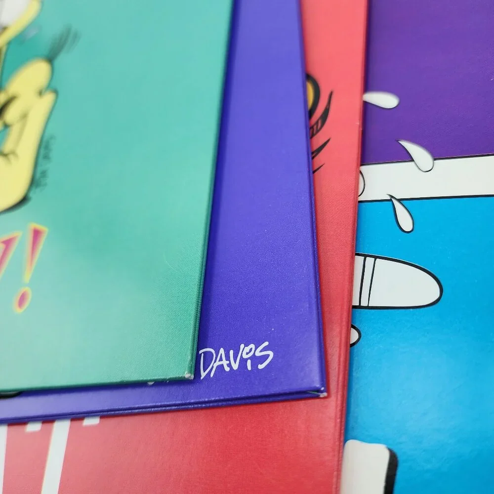 New Lot of 6 Vtg 1999 NOS Garfield Cat & Odie Dog School Binder Pocket Folders
